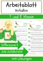 Vorschau - Arbeitsblätter - Verhalten Arbeitsblatt 7. & 8. Klasse Instinkte AB mit Lösungen - Deckblatt