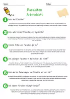 Vorschau - Arbeitsblätter - Parasiten Arbeitsblatt 7. & 8. Klasse Wirtssystem AB mit Lösungen - Seite 2