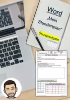 Vorschau - Arbeitsblätter - EDV/Informatik/Word: Word - Übungsaufgabe Stundenplan - Deckblatt