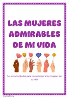Vista previa - Hojas de trabajo - Mujeres admirables de mi vida_set de actividades - Portada