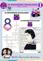 Vorschau - Arbeitsblätter - 20 PIONNIÈRES FRANÇAISES – Mots Croisés - Deckblatt