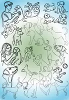 Vorschau - selbst erstellte Cliparts/Grafiken - Hunde in verschiedenen Darstellungen - Deckblatt