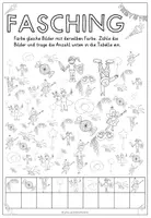 Vorschau - Arbeitsblätter - Wimmelbild "Fasching / Karneval / Fasnacht" - Seite 1