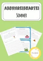 Vorschau - Arbeitsblätter - Abschreibkartei Sommer Klasse 3 und 4 - Deckblatt