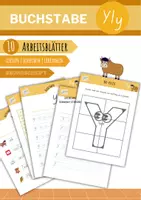 Vorschau - Arbeitsblätter - Buchstabe Y Grundschule | Grundschrift - Deckblatt