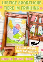 Vorschau - Mal- und Bastelvorlagen - Tiere im Frühling: 8 Bastelvorlagen für Ostern als Kunstprojekt - Deckblatt