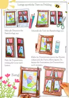 Vorschau - Mal- und Bastelvorlagen - Tiere im Frühling: 8 Bastelvorlagen für Ostern als Kunstprojekt - Seite 1