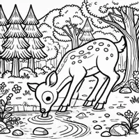 Aperçu - Matériel pour travaux manuels / dessin - Cerfs coloriages (50 modèles à colorier) - Page 2