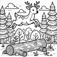 Aperçu - Matériel pour travaux manuels / dessin - Cerfs coloriages (50 modèles à colorier) - Page 3
