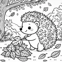 Aperçu - Matériel pour travaux manuels / dessin - Hérissons coloriages (50 modèles à colorier) - Page 2