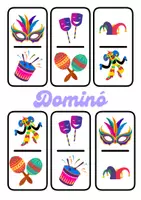Vista previa - Juegos / Gamificación - Actividades de carnaval dominó investigación y coloreado - página 1