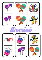 Vista previa - Juegos / Gamificación - Actividades de carnaval dominó investigación y coloreado - página 2