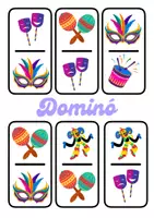 Vista previa - Juegos / Gamificación - Actividades de carnaval dominó investigación y coloreado - página 3