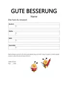 Vorschau - Lehrpläne/Lehrermaterial - Gute Besserung Brief - Deckblatt