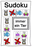 Vorschau - Arbeitsblätter - Sudoku 4x4 Tiere Vorschule Grundschule - Seite 2