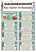Vorschau - Arbeitsblätter - Dialoggeschichte mit Aufgaben "Aya fastet im Ramadan" Deutsch / Ethik / Religion - Seite 1
