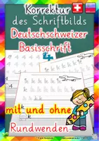 Vorschau - Arbeitsblätter - Spontane Wiederholung der Schreibrichtung und Form einzelner Buchstaben der Deutschschweizer Basisschrift mit und ohne Rundwenden - Deckblatt