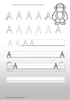 Vorschau - Arbeitsblätter - Spontane Wiederholung der Schreibrichtung und Form einzelner Buchstaben der Deutschschweizer Basisschrift mit und ohne Rundwenden - Seite 2
