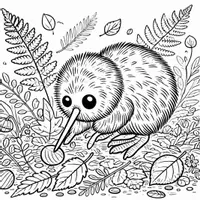 Aperçu - Matériel pour travaux manuels / dessin - Kiwis coloriages (50 modèles à colorier) - Page 3