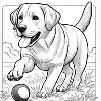 Aperçu - Matériel pour travaux manuels / dessin - Labradors coloriages (50 modèles à colorier) - Page 3