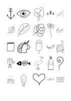 Vorschau - Mal- und Bastelvorlagen - 70 digitale Sticker für Goodnotes, Schule und Planer - Seite 1