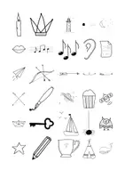 Vorschau - Mal- und Bastelvorlagen - 70 digitale Sticker für Goodnotes, Schule und Planer - Seite 2