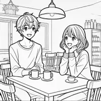 Aperçu - Matériel pour travaux manuels / dessin - Manga coloriages (50 modèles créatifs du quotidien) - Page de couverture