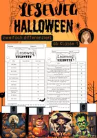 Vorschau - Arbeitsblätter - Leseweg Halloween - Deckblatt