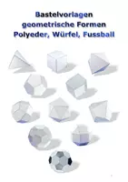 Vorschau - Mal- und Bastelvorlagen - Bastelvorlagen für 11 Polyeder - Ausschneiden, Falten, Kleben - Deckblatt