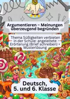 Vorschau - Arbeitsblätter - Argumentieren – Süßigkeiten verbieten? - Deckblatt
