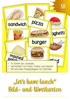Vorschau - Poster - Bild- und Wortkarten "Let's have lunch" - Deckblatt