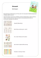 Vorschau - Stationenlernen - Klettmappen: Dinowelt (Farben/visuelle Wahrnehmung/Links-Rechts) - Seite 1