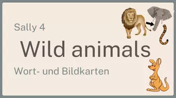 Vorschau - Poster - Sally 4 - Wort- und Bildkarten zur Lektion "Wild animals" - Seite 2