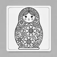 Aperçu - Matériel pour travaux manuels / dessin - Matriochkas coloriages (50 modèles à colorier) - Page 3