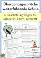 Vorschau - Lehrpläne/Lehrermaterial - Einschätzungsbogen Elterngespräch Lernentwicklungsgespräch weiterführende Schule - Deckblatt