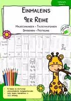 Vorschau - Arbeitsblätter - Malreihen - 9er Reihe - Einmaleins mit 9 - A5-Übungsheft - Arbeitsblätter - Förderung - Deckblatt