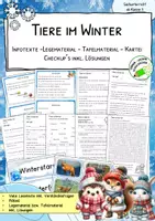 Vorschau - Unterrichtsreihen - Tiere im Winter – Unterrichtsreihe | Klasse 3–4 - Deckblatt