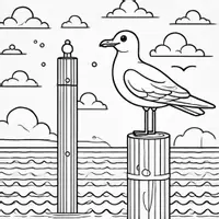 Aperçu - Matériel pour travaux manuels / dessin - Mouettes coloriages (50 modèles à colorier) - Page 1