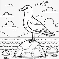 Aperçu - Matériel pour travaux manuels / dessin - Mouettes coloriages (50 modèles à colorier) - Page 3
