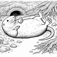 Aperçu - Matériel pour travaux manuels / dessin - Rat-taupe nu coloriages (50 modèles à colorier) - Page 1