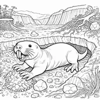Aperçu - Matériel pour travaux manuels / dessin - Rat-taupe nu coloriages (50 modèles à colorier) - Page 2