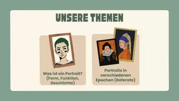 Vorschau - Präsentationen/Tafelbilder - Unterrichtsreihe Portrait - Präsentation (Theorie) - Seite 2