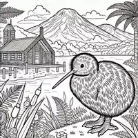Aperçu - Matériel pour travaux manuels / dessin - Animaux nationaux d’Australie et d’Océanie - Coloriages (4 modèles à colorier) - Page 3