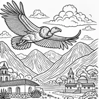 Aperçu - Matériel pour travaux manuels / dessin - Animaux nationaux d’Amérique du Sud - Coloriages (12 modèles à colorier) - Page 2