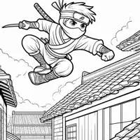Aperçu - Matériel pour travaux manuels / dessin - Ninja - Coloriages (50 modèles à colorier) - Page 3