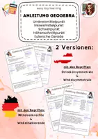 Vorschau - Arbeitsblätter - Anleitung besondere Punkte im Dreieck am Beispiel von GeoGebra - Deckblatt