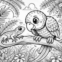 Aperçu - Matériel pour travaux manuels / dessin - Papagais - Coloriages (50 modèles à colorier) - Page 2