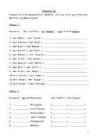 Vorschau - Arbeitsblätter - Komposita Arbeitsblatt - Deckblatt
