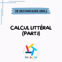 Aperçu - Feuilles d'exercices - S2 Belgique - Calcul littéral (Part.I) - Page de couverture