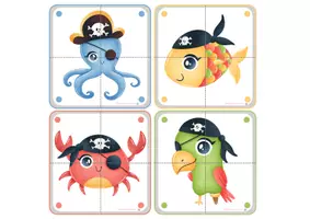 Vista previa - Refuerzo / NEE / Materiales de apoyo - LOS PIRATAS - AGUDEZA VISUAL: Puzzles 4 piezas. - página 3